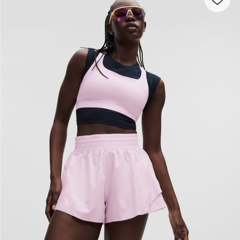 Lululemon Shake It Out High-Rise Running Shorts 2.5”, Pink, Size M